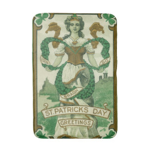 Retro - Erin Go Braugh. St. Patricks dag hälsninga Badrumsmatta