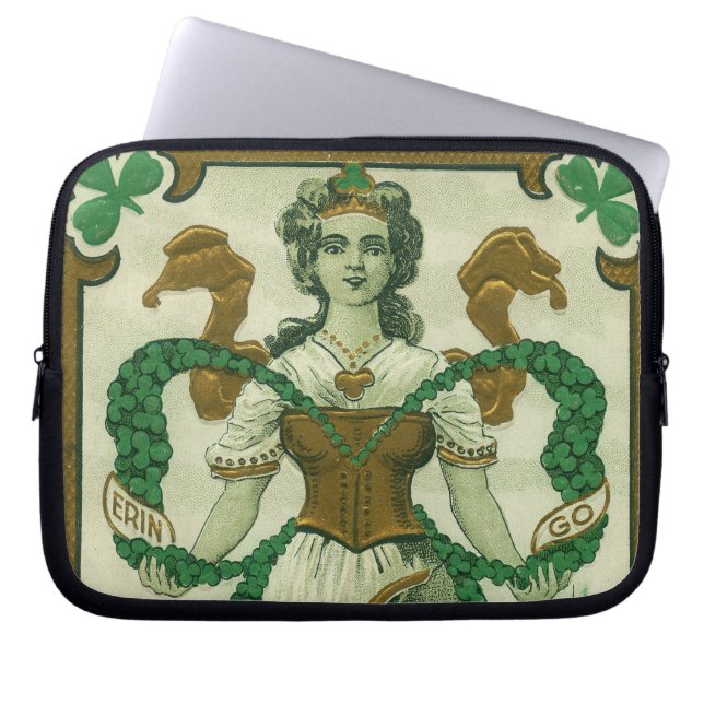 Retro - Erin Go Braugh. St. Patricks dag hälsninga Laptop Fodral (Framsidan)