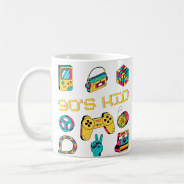 Retro Estetiska Minnen av 90-talets Barn Kaffemugg