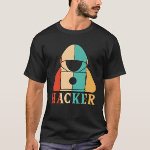 Retro etisk hackning Vit Hat Black Hat Hacker T Shirt