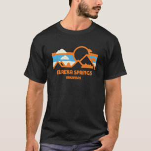 Retro Eureka Vår Arkansas Mountain Range Sunse T Shirt