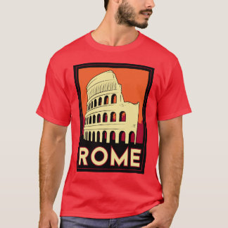 retro Europa för den rome italiencoliseumen T-shirt