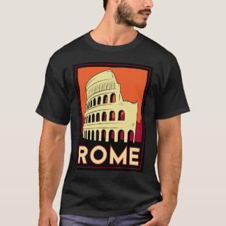 retro Europa för den rome italiencoliseumen T-shirt