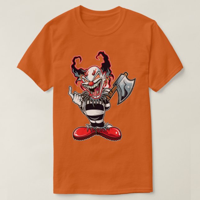 Retro Evil Clown 1 T Shirt (Design framsida)