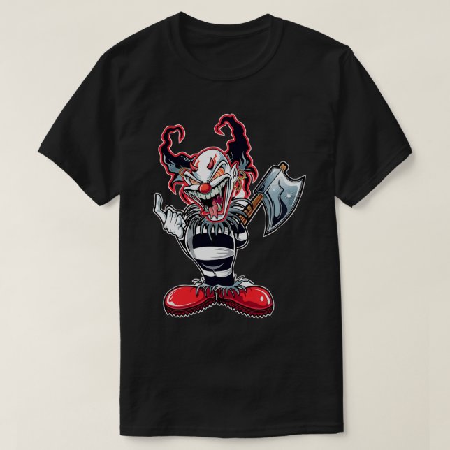 Retro Evil Clown T Shirt (Design framsida)