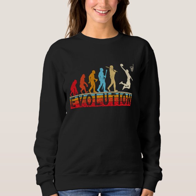 Retro Evolution Basketball Players Basketball Fläk T Shirt (Framsida)