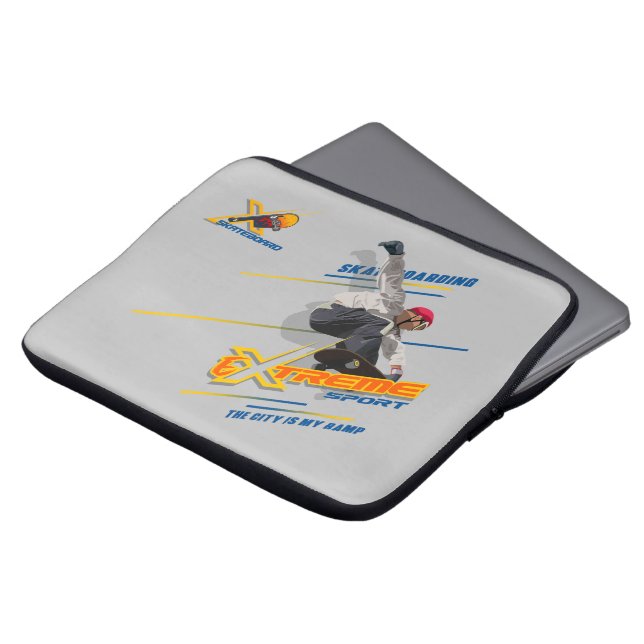 Retro Extrem Sport Skateboard | 13" Laptopfodral Laptop Fodral (Framsida topp)