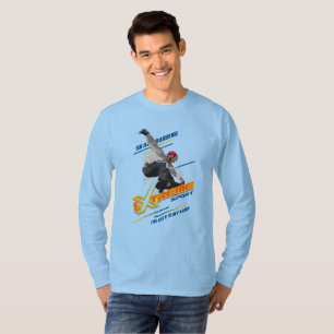 Retro Extrem Sport Skateboarder Herrar Lång Ärm T Shirt