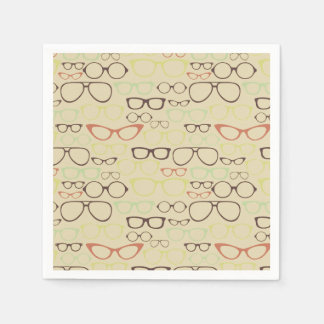 Retro Eyeglass Hipster Pappersservett
