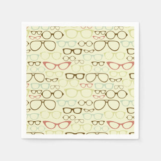 Retro Eyeglass Hipster Pappersservett