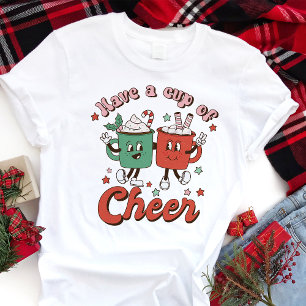 Retro Få en kopp glädje Julkakao T Shirt