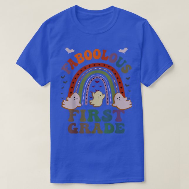 Retro FABOOLOUS 1ST GRADE TEACHER Costume This Is  T Shirt (Design framsida)