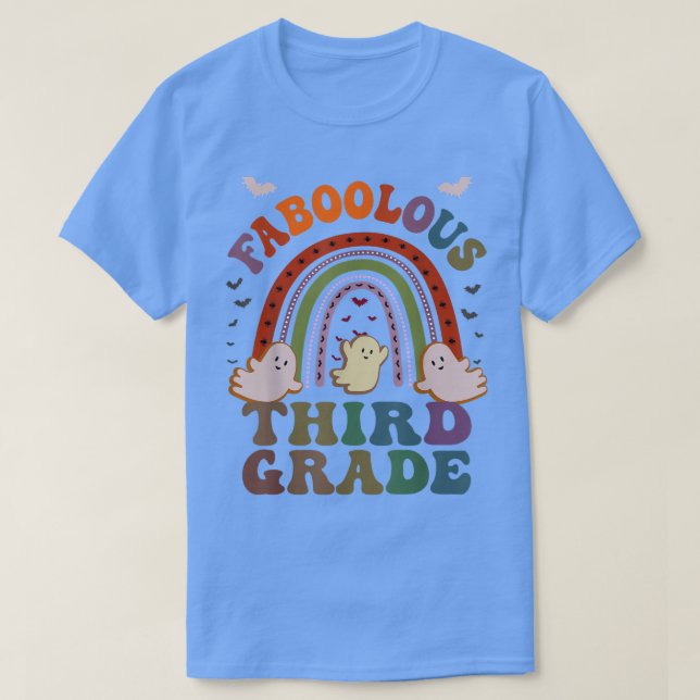 Retro FABOOLOUS 3RD KLASS TEACHER-kostnad Detta är T Shirt (Design framsida)