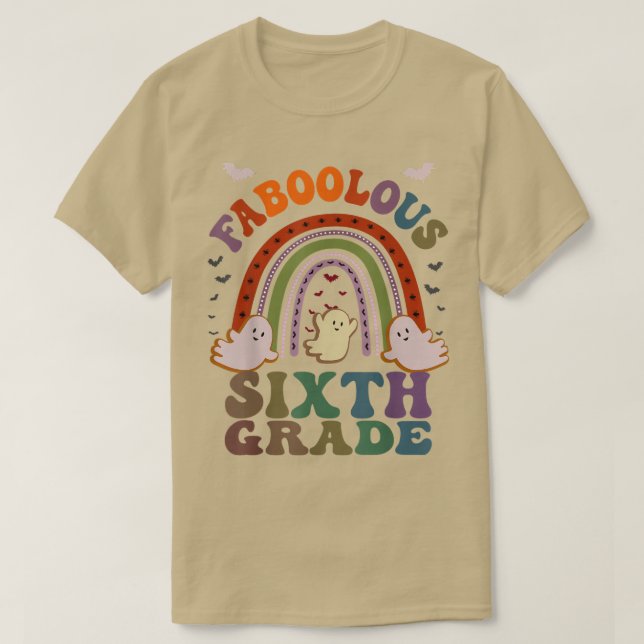 Retro FABOOLOUS 6E KLASS TEACHER T Shirt (Design framsida)