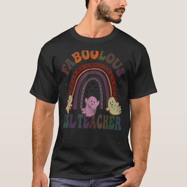 Retro FABOOLOUS ESL TEACHER Costume Detta är min S T Shirt (Framsida)