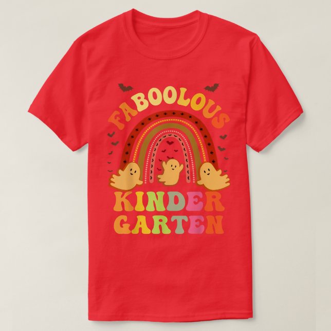 Retro FABOOLOUS KINDERGARTEN TEACHER T Shirt (Design framsida)