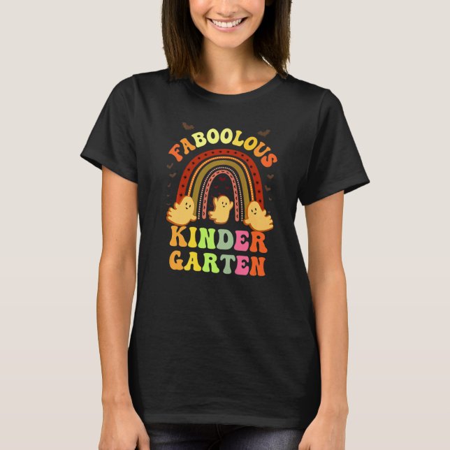 Retro FABOOLOUS KINDERGARTEN TEACHER T Shirt (Framsida)