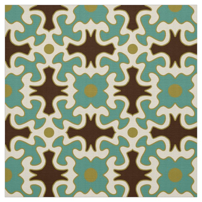 Retro Fabric mönster Tyg (Provkarta)