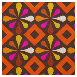 Retro Fabric mönster Tyg