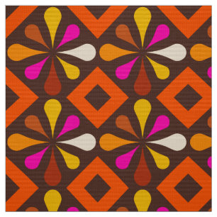Retro Fabric mönster Tyg