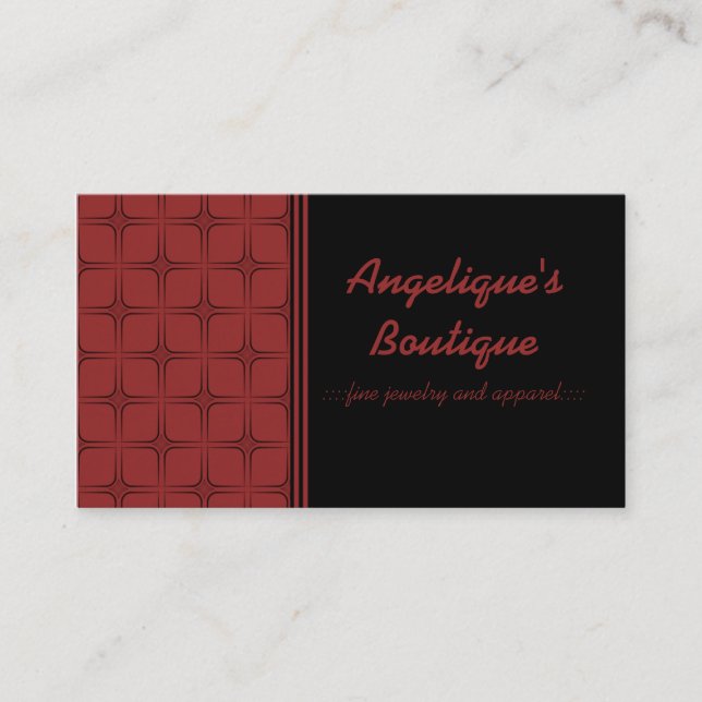 Retro Fabulous Affärskort, Crimson Visitkort (Framsida)