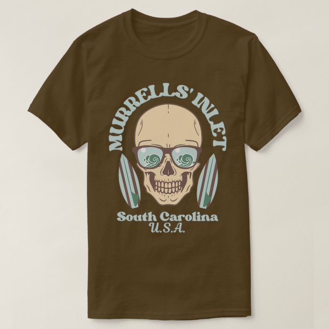 Retro Faded Skull Murrells Inlet South Carolina U T Shirt (Design framsida)