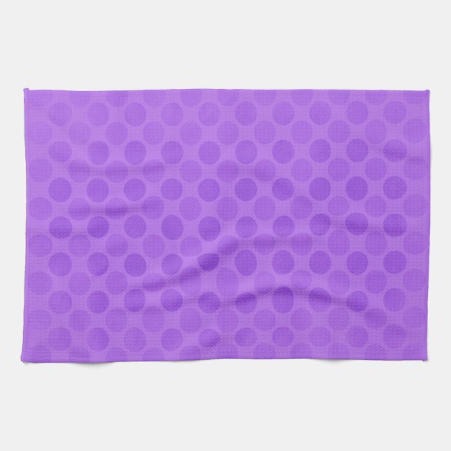 Retro faed lila circles mönster kökshandduk (Horisontell)
