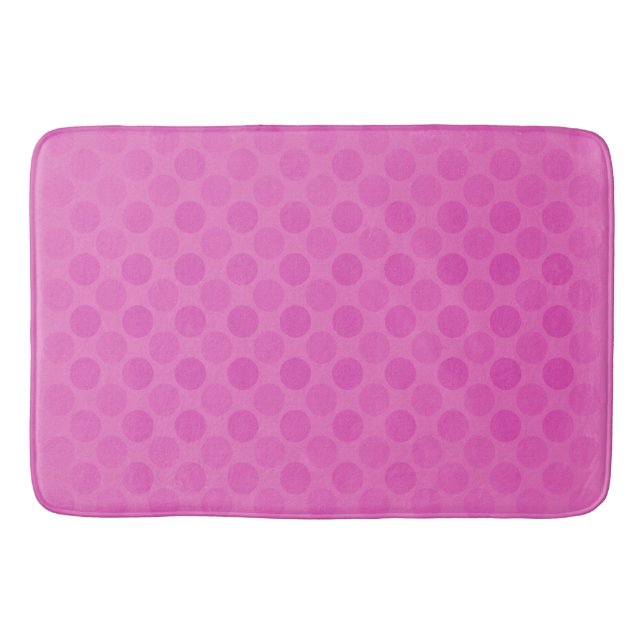 Retro faed rosa circles mönster badrumsmatta (Framsidan)