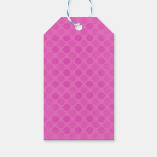 Retro faed rosa circles mönster presentetikett (Framsidan)