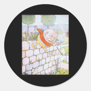 Retro Fairy the Underbar Fall Humpty Dumpy 1 Runt Klistermärke