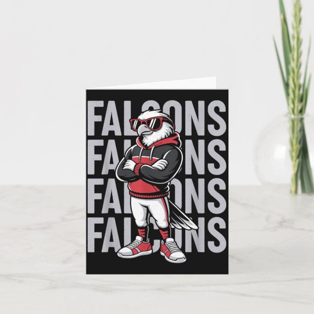 Retro Falcon Gift For Men Women Boys Girls Kids  Kort (Framsida)