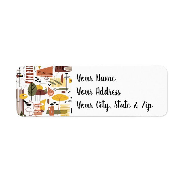 Retro Fall A Go-Go Returadress Etikett (Framsidan)