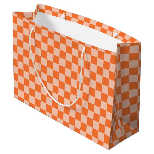 Retro Fall Autumn Orange Tartan Play (Baksidan Vinklad)