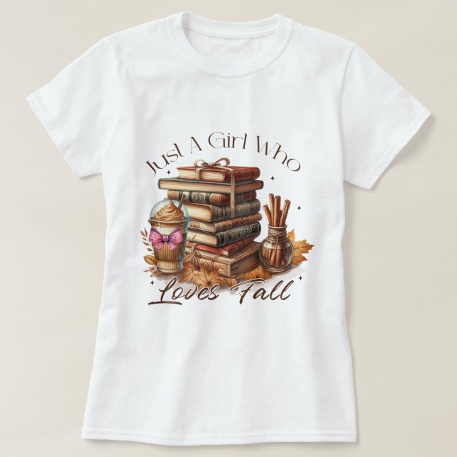 Retro Fall "Bara en tjej som" Kärlek faller T Shirt (Design framsida)