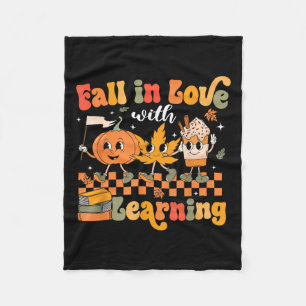 Retro-fall i Kärlek med en höstpump Fleecefilt