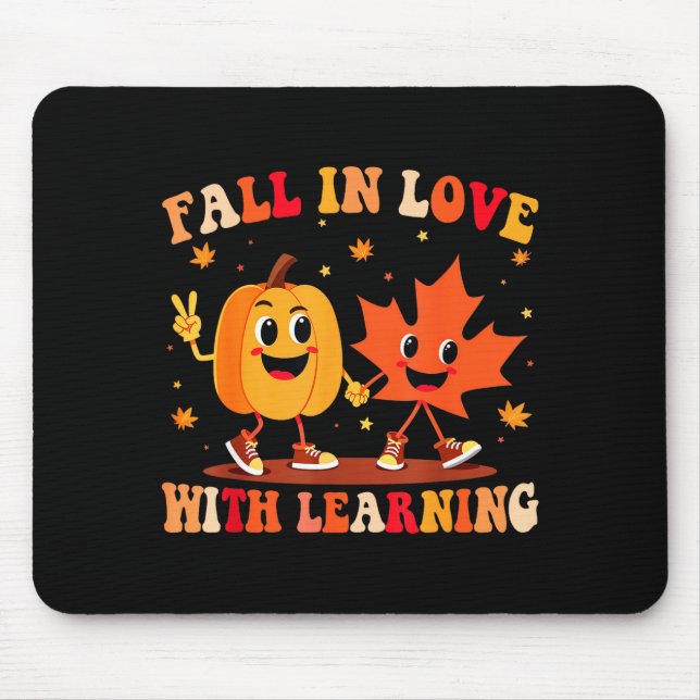 Retro Fall In Love With Learning Autumn Pumpkin Te Musmatta (Framsidan)