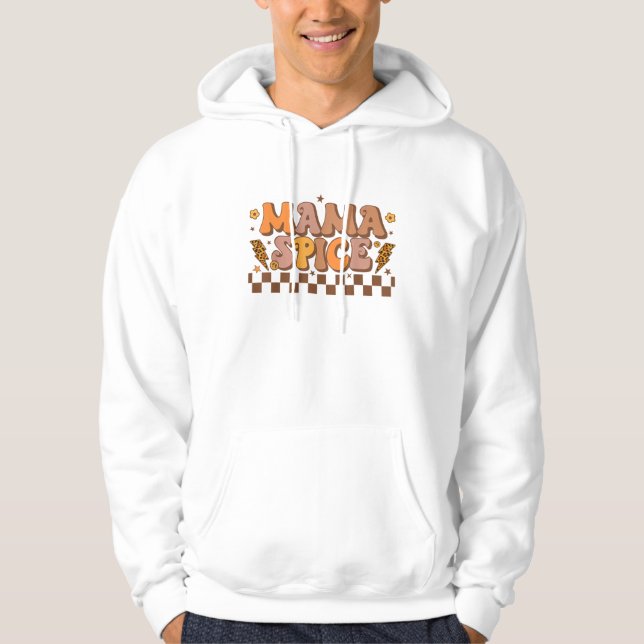 Retro Fall Pumpkin Hösthöstfamiljens Mamma för Tha Hoodie (Framsida)