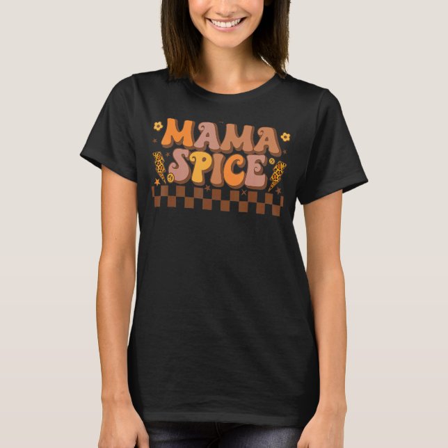 Retro Fall Pumpkin Hösthöstfamiljens Mamma för Tha T Shirt (Framsida)