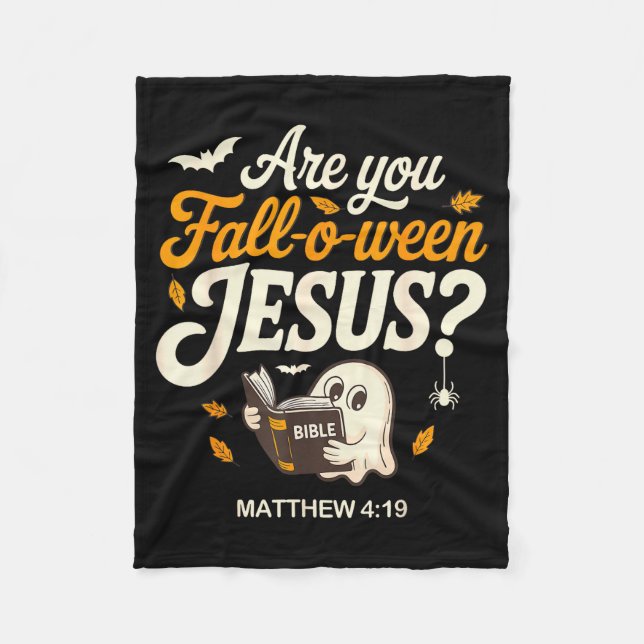 Retro Fall Religious Bible Matthew Are You Fall-o- Fleecefilt (Framsidan)
