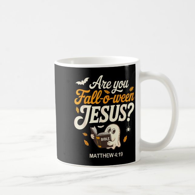 Retro Fall Religious Bible Matthew Are You Fall-o- Kaffemugg (Höger)