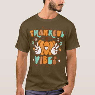 Retro Fall Thanksgiving Cute för hösttack för vibe T Shirt