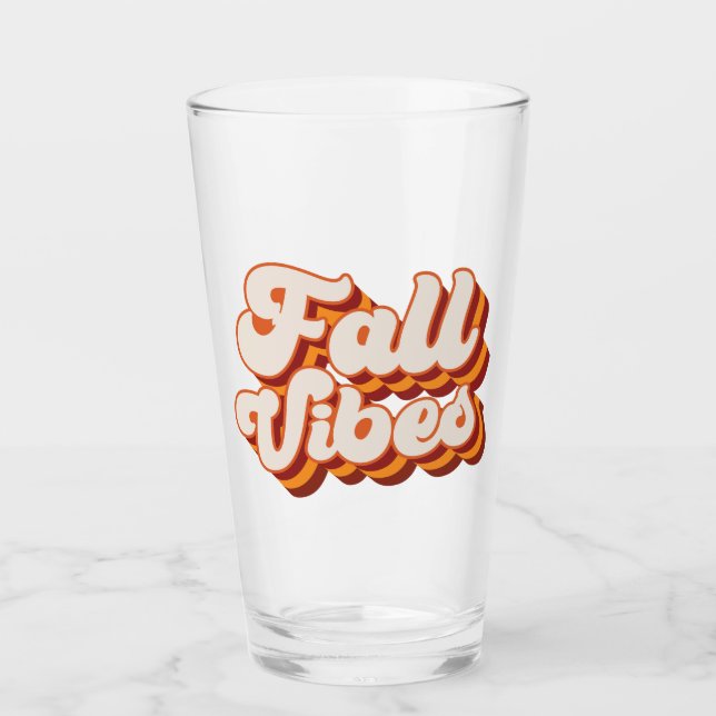 Retro Fall Vibes Glaskopp (Framsida)