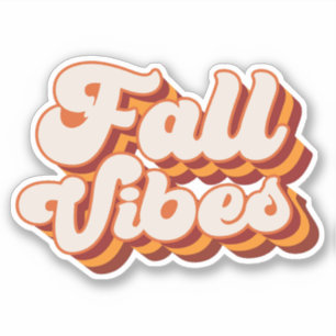 Retro Fall Vibes Klistermärken