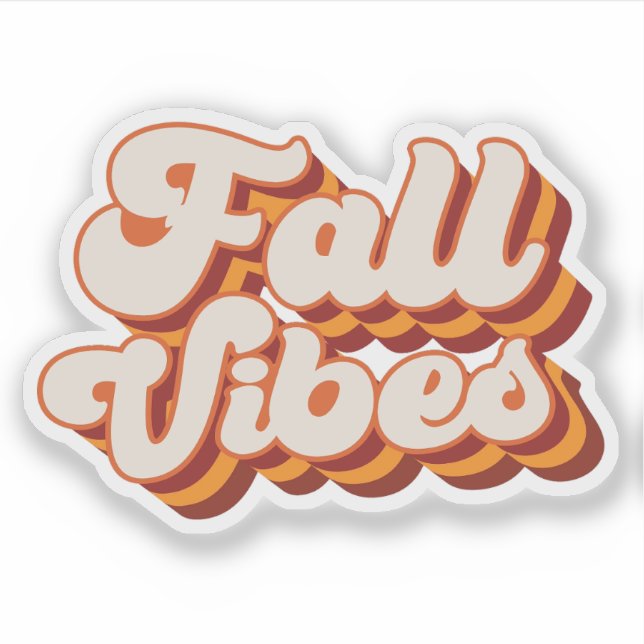 Retro Fall Vibes Klistermärken (Framsida)