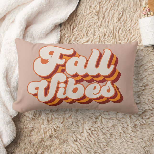 Retro Fall Vibes Lumbarkudde (Filt)