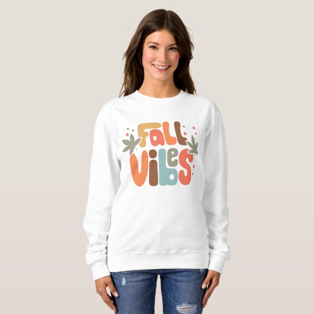 Retro Fall Vibes Modern Blommigt T Shirt (Hel framsida)