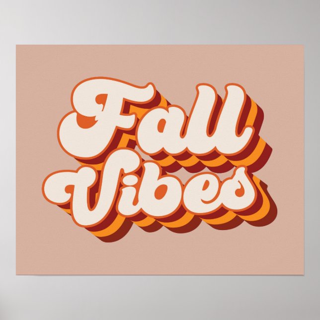 Retro Fall Vibes Poster (Framsidan)