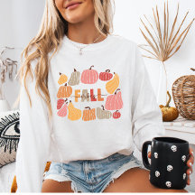 Retro Fall Vibes Sweatshirt med färgfulla pumpor