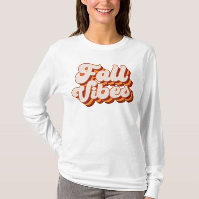 Retro Fall Vibes T Shirt (Framsida)