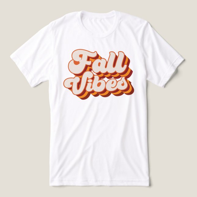 Retro Fall Vibes T Shirt (Design Framsida)